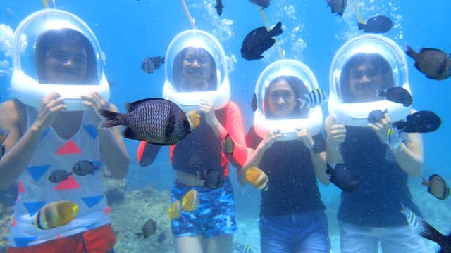 Helmet Diving in Boracay Island with Underwater Videos and Photos