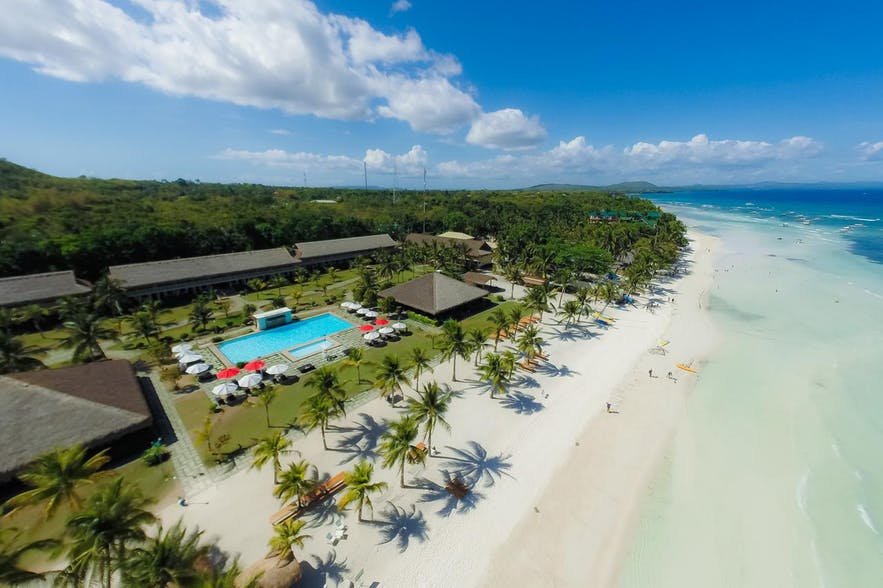 Aerial view of Bohol Beach Club in Panglao, Bohol