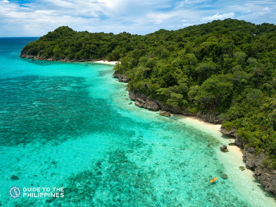 Puka Beach in Boracay Island, Philippines Puka Beach in Boracay Island, Philippines