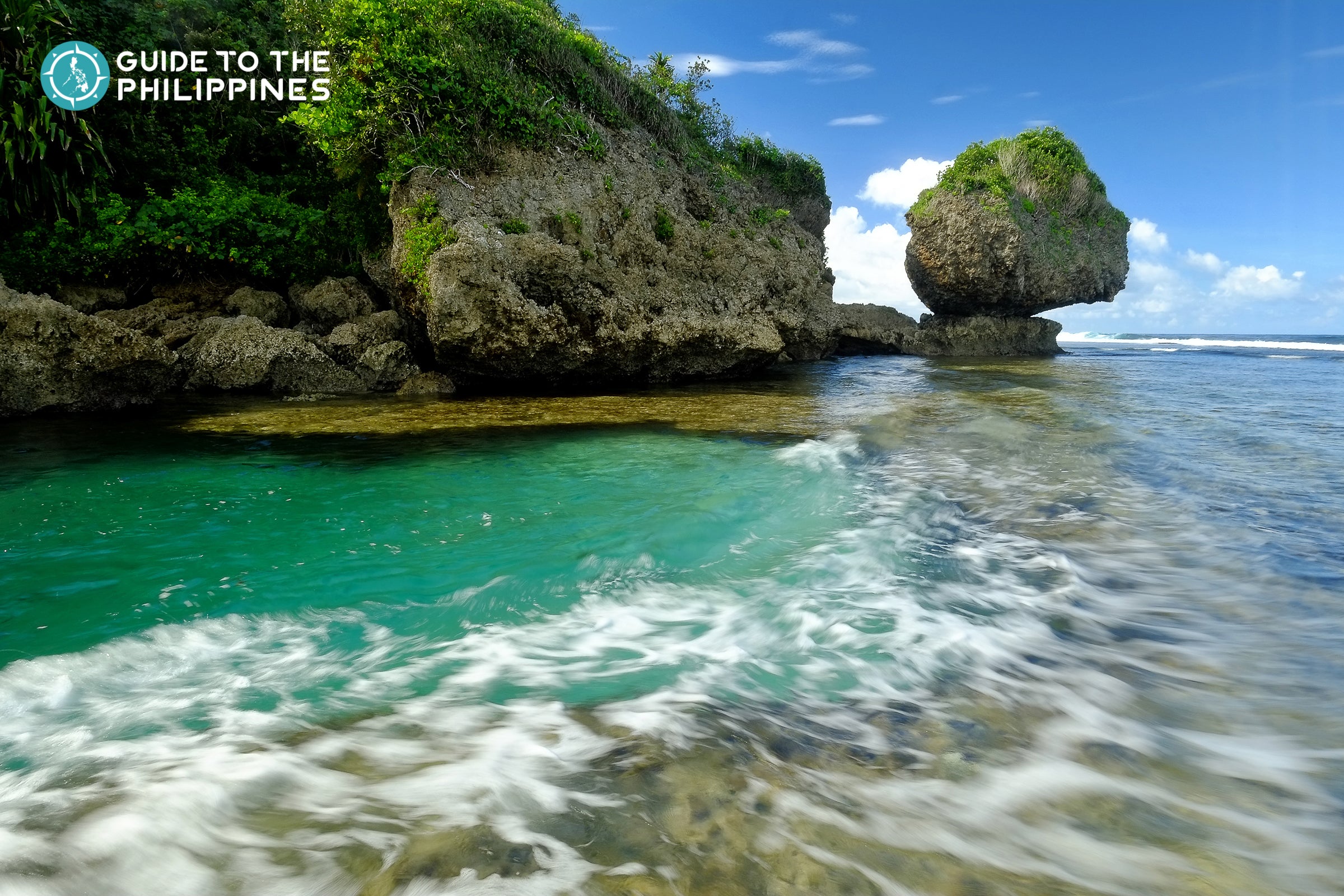 Clear waters of Magpupungko rock pool