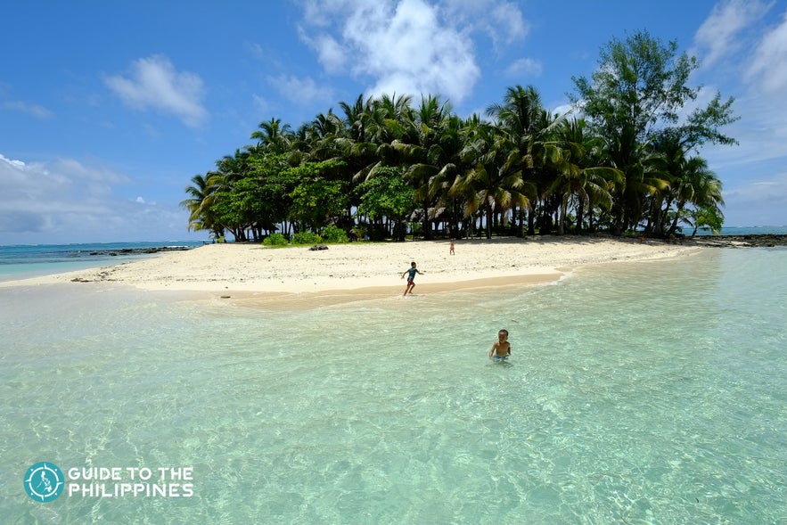 Clear waters of Guyam Island in Siargao, Philippines Clear waters of Guyam Island in Siargao, Philippines