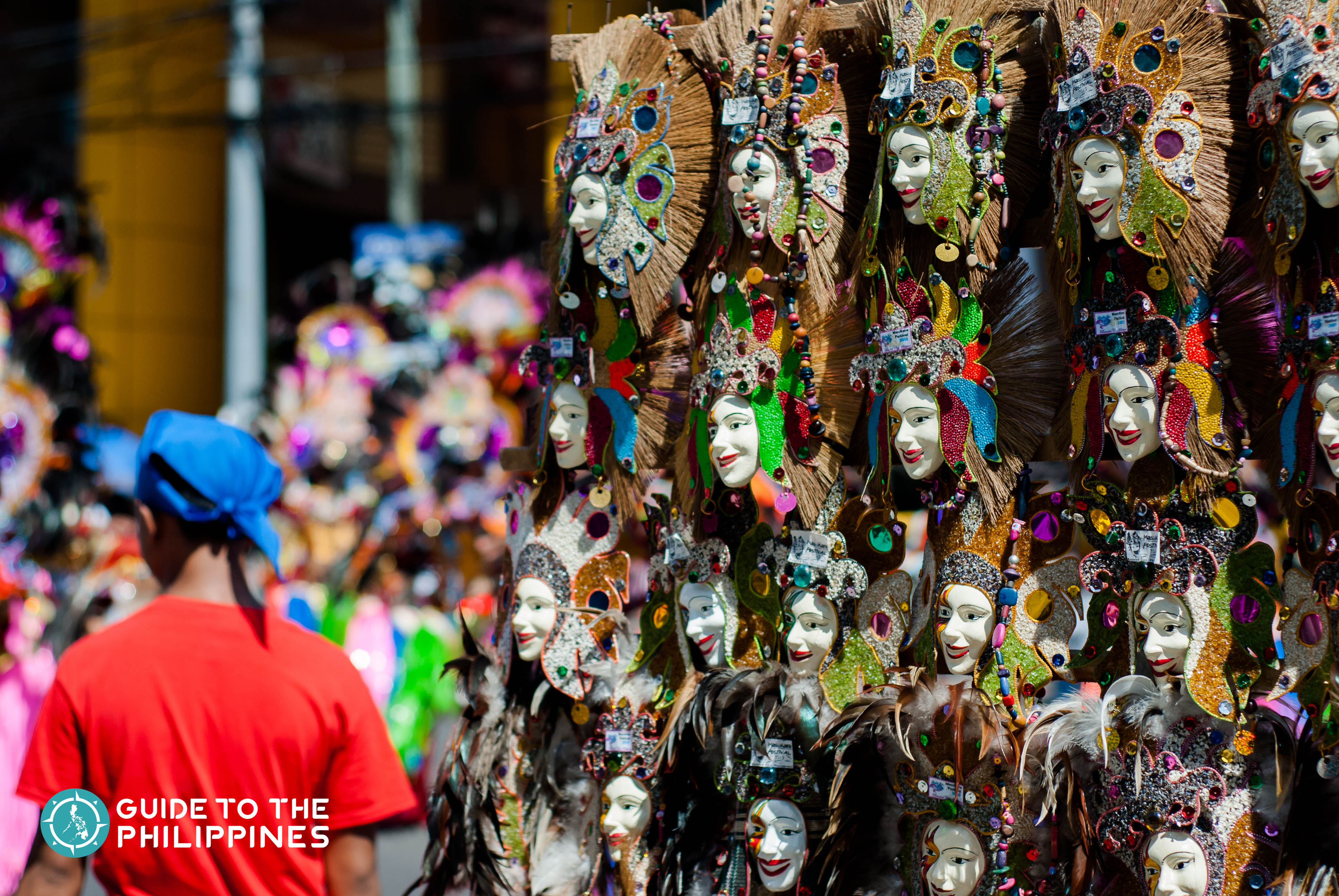 MassKara souvenir mask displayed at the street for sale