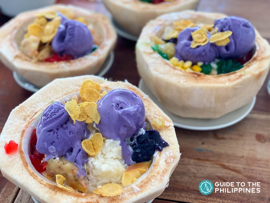 Halo Halo with Ube ice cream Halo Halo with Ube ice cream