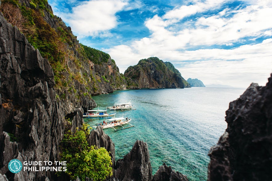 Limestone cliffs and turquoise waters of El Nido, Palawan Limestone cliffs and turquoise waters of El Nido, Palawan
