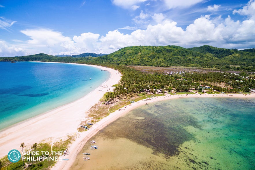 Twin Beaches of Nacpan and Calitang in El Nido, Palawan Twin Beaches of Nacpan and Calitang in El Nido, Palawan