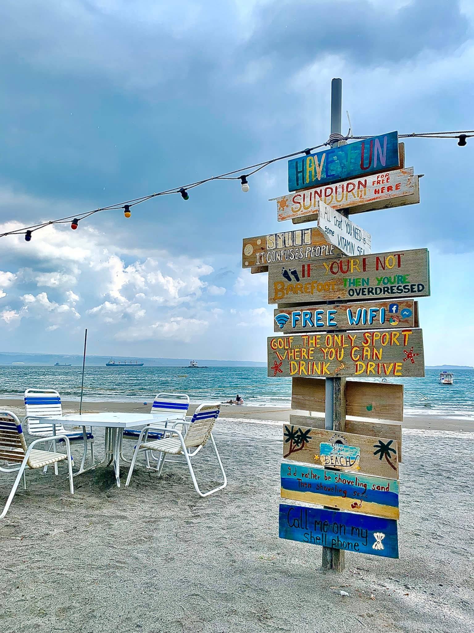 Beach area of Johan's Beach and Dive Resort