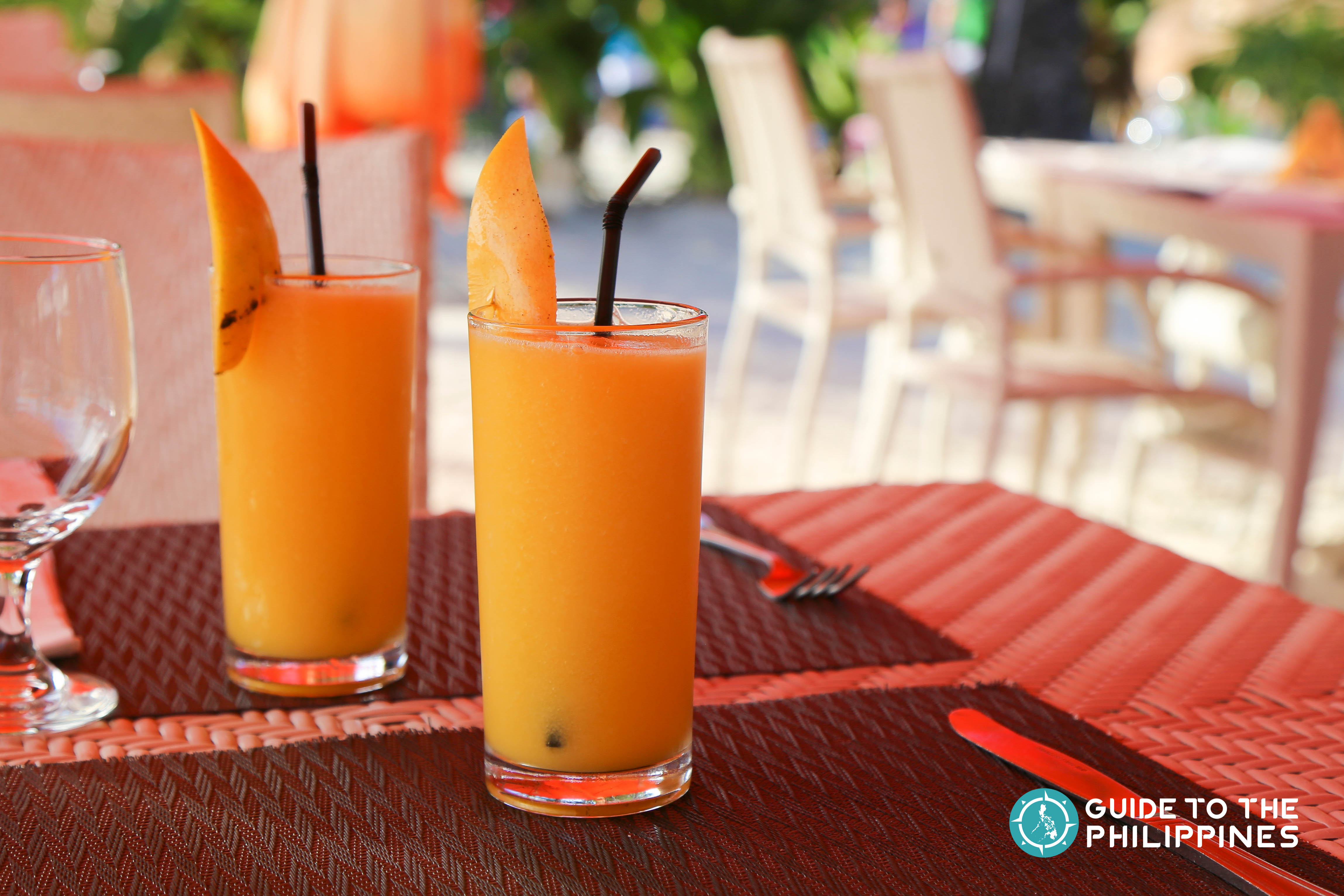 Mango shake in one of the restaurants in Boracay