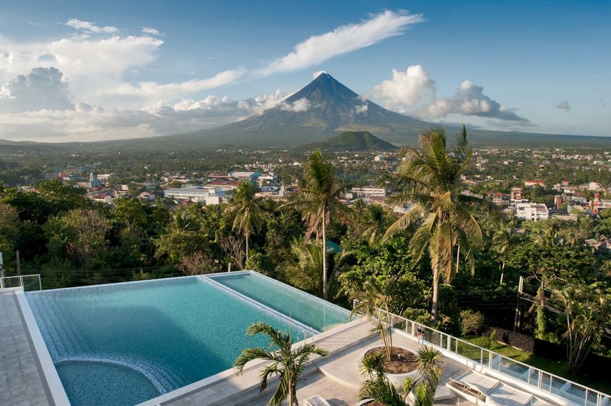 Mt. Mayon view from The Oriental Legazpi's pool Mt. Mayon view from The Oriental Legazpi's pool