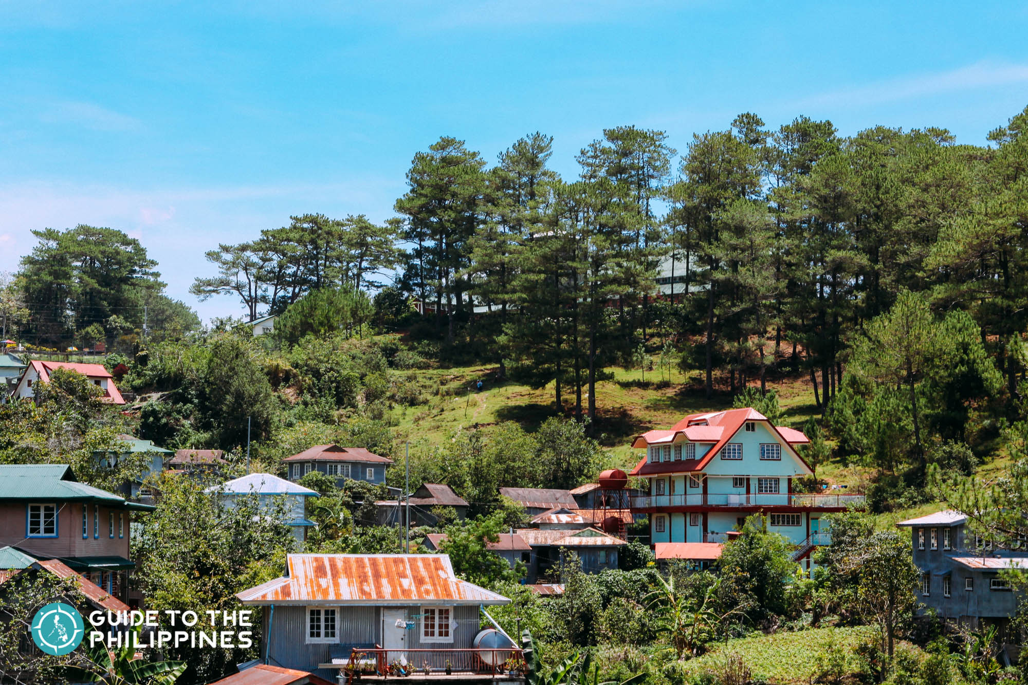 View of houses in Sagada