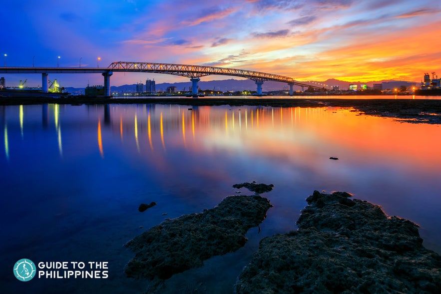 Mactan Bridge at night in Cebu Mactan Bridge at night in Cebu