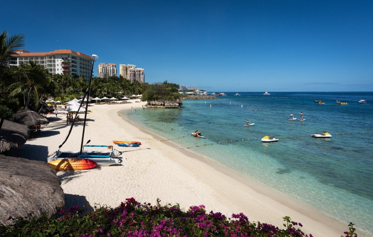 Beach front resort of Shangri-la's Mactan Resort and Spa