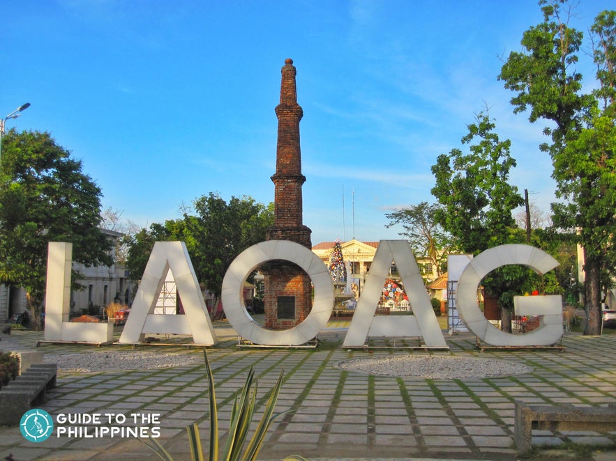 Laoag signage in plaza Laoag signage in plaza