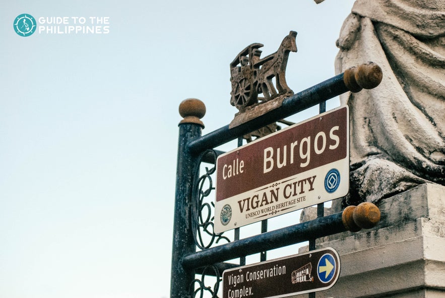 Calle Burgos street sign Calle Burgos street sign