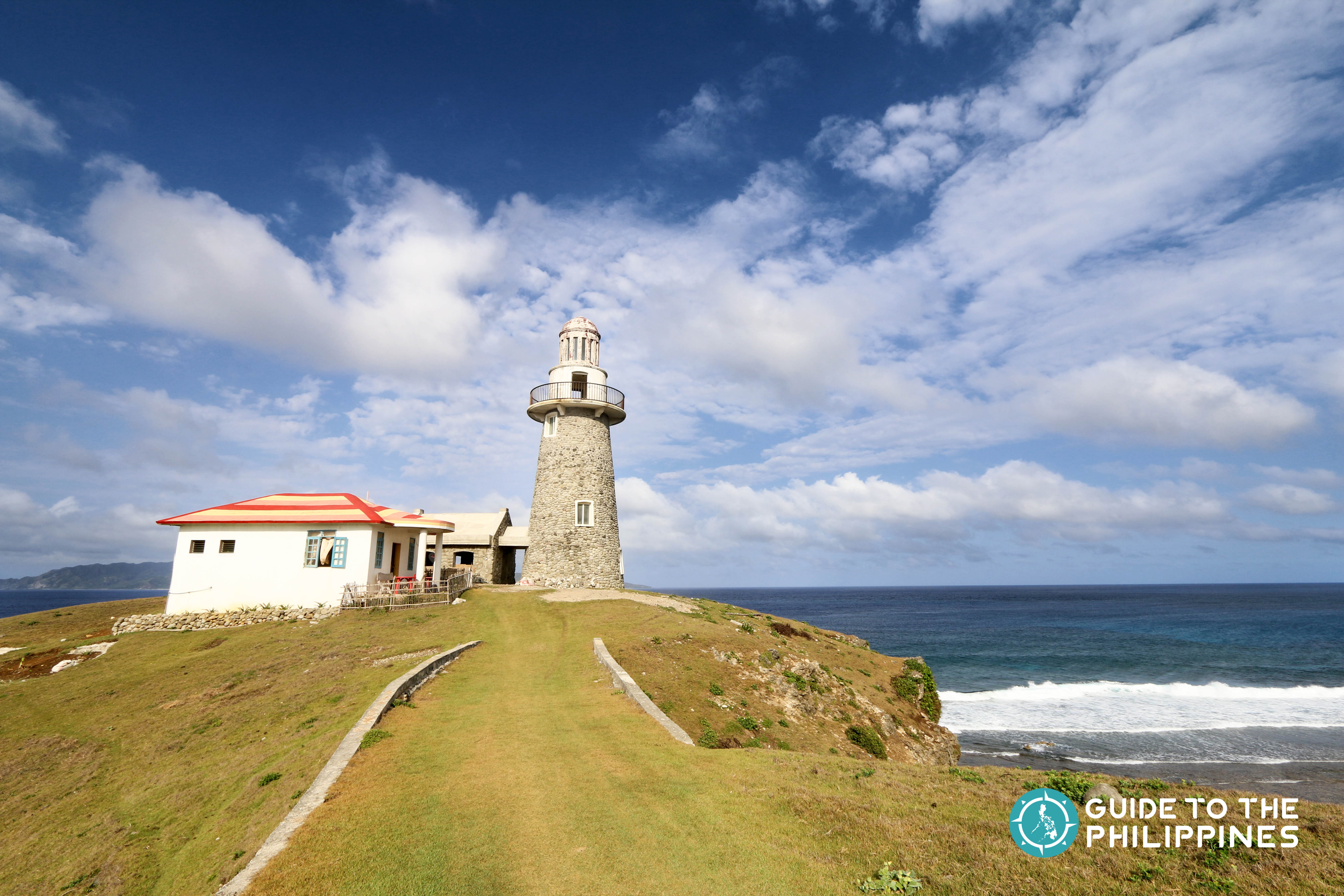 Sabtang Lighthouse is located on a cliff near the port