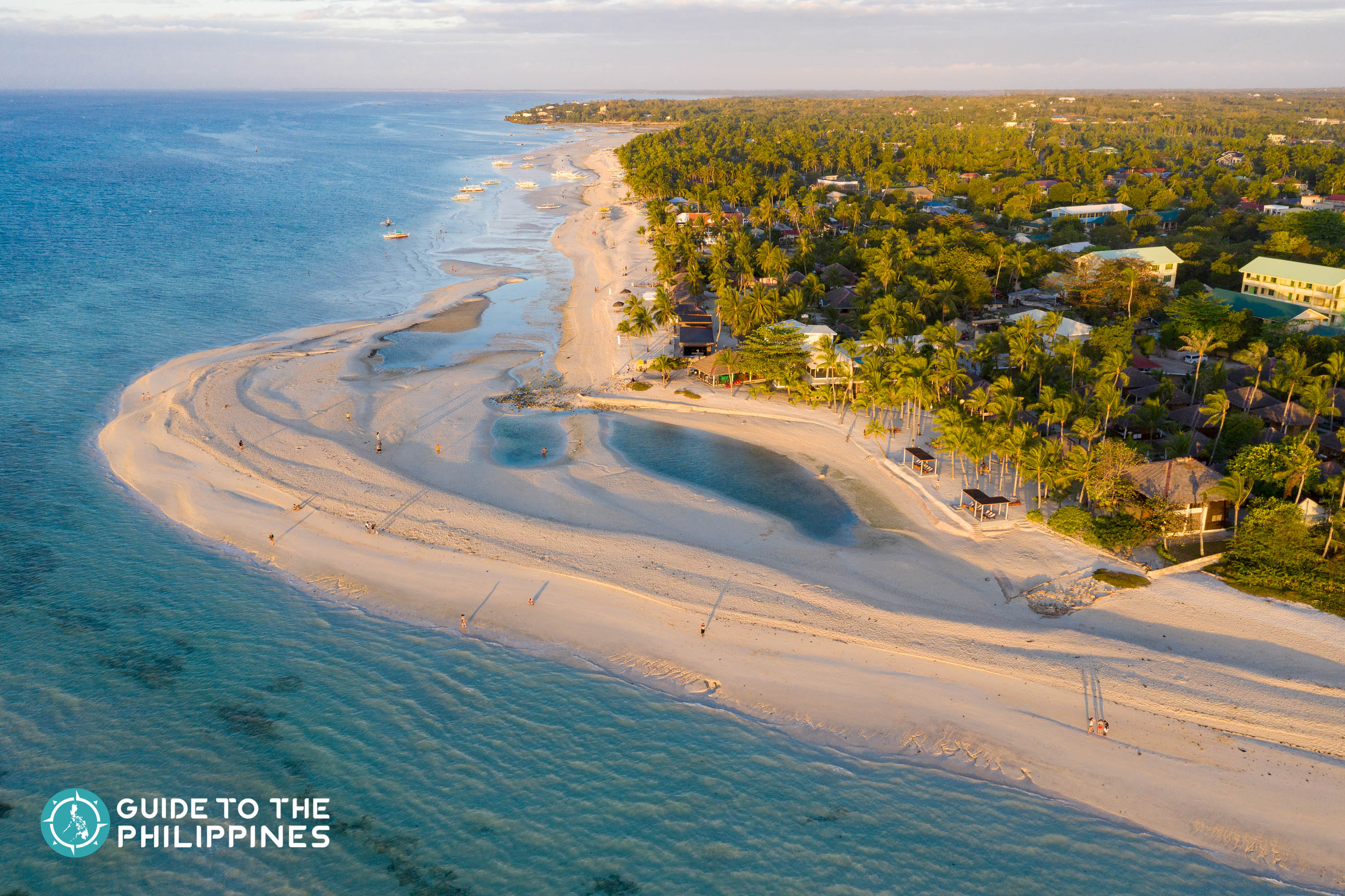 Powdery white sand of Bantayan Island, Cebu, Philippines