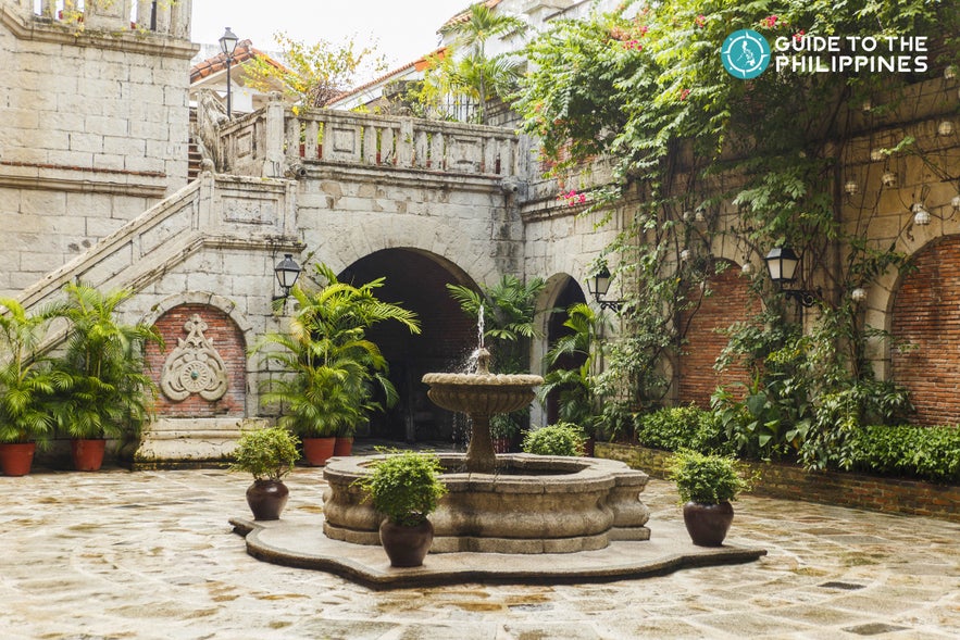 A beautiful shot of the inner courtyard of Casa Manila in Intramuros Old Town in Manila City. A beautiful shot of the inner courtyard of Casa Manila in Intramuros Old Town in Manila City.