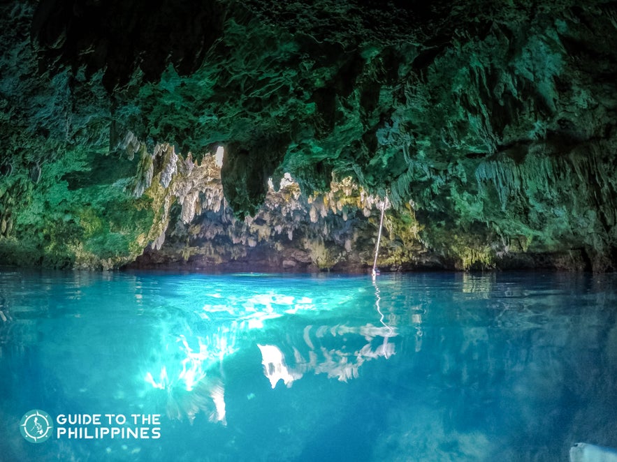 Cabagnow Cave Pool, locally known as Kabagno Cave, is famours for its crystal clear waters Cabagnow Cave Pool, locally known as Kabagno Cave, is famours for its crystal clear waters