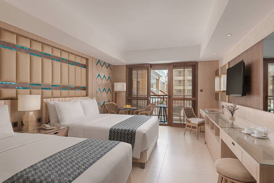 보홀 헤난 리조트 알로나 비치의 수영장뷰 트윈베드룸 보홀 헤난 리조트 알로나 비치의 수영장뷰 트윈베드룸