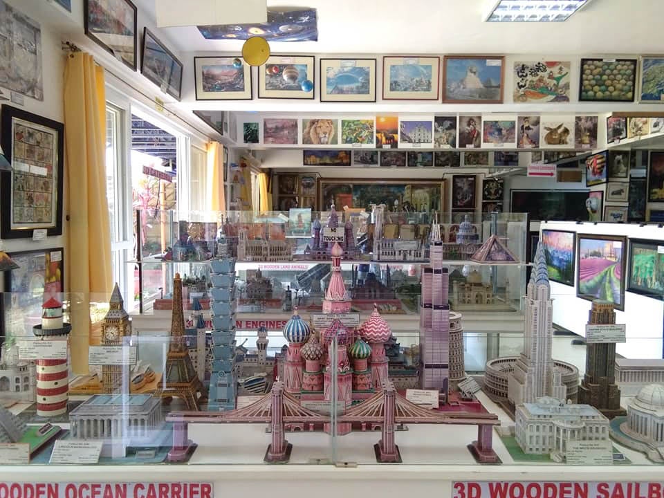 3D wooden puzzle displays at Puzzle Mansion in Tagaytay, Philippines