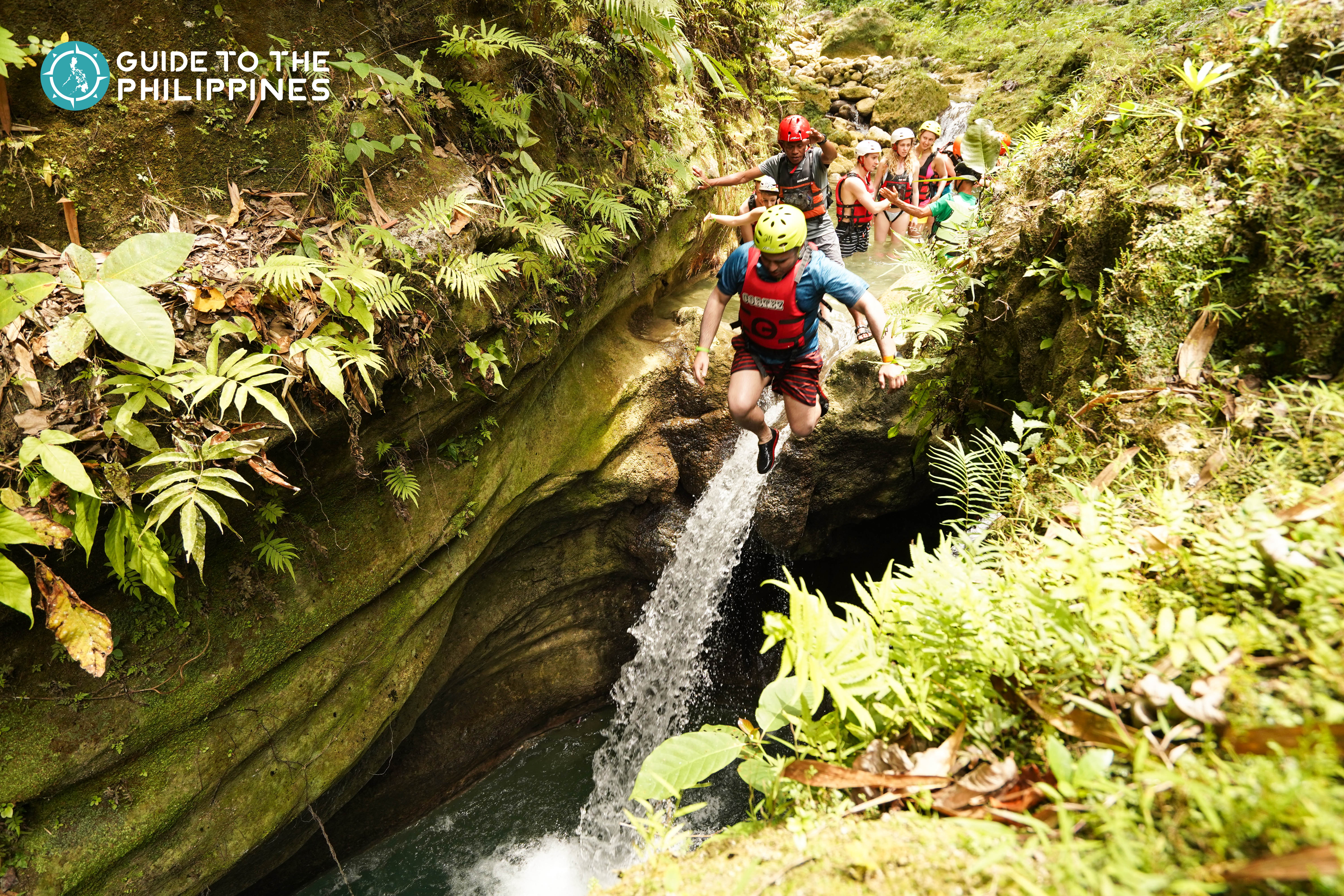 Explore canyoneering in Alegria and the Kawasan Falls in Badian near Moalboal, Cebu Explore canyoneering in Alegria and the Kawasan Falls in Badian near Moalboal, Cebu