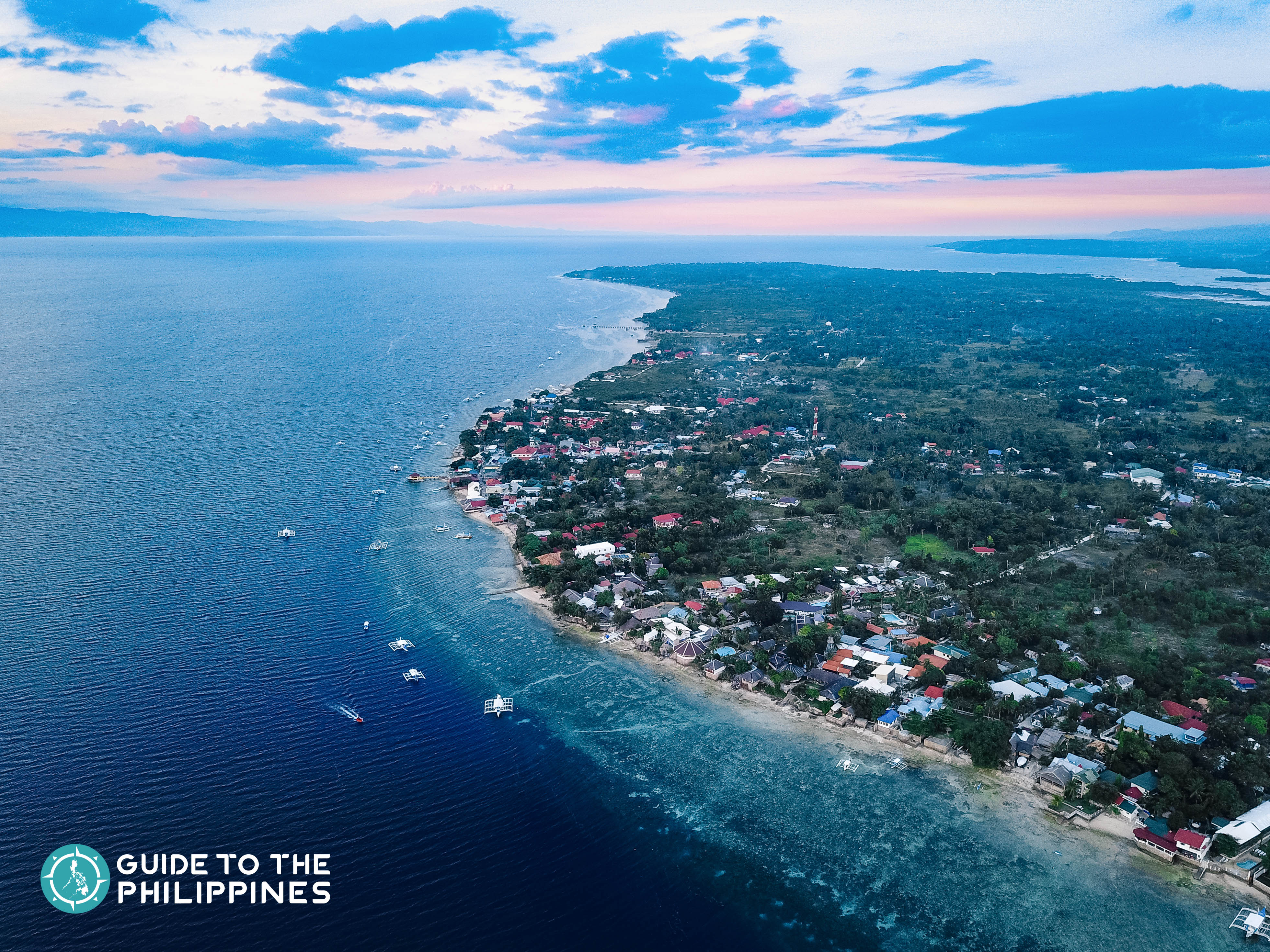 Sunset at Panagsama Beach in Moalboal, Cebu