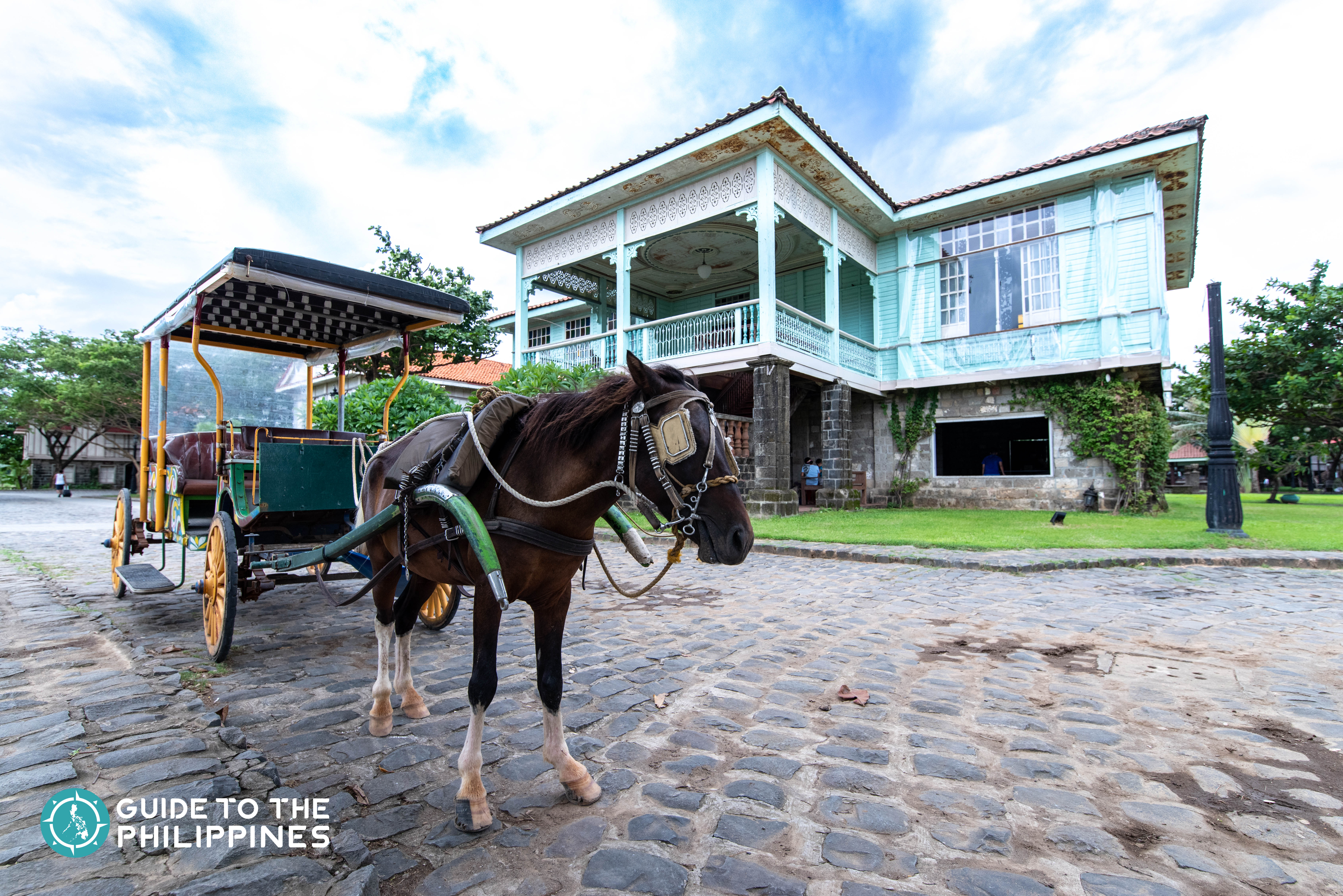 Kalesa tour around Las Casas Filipinas de Acuzar in Bataan