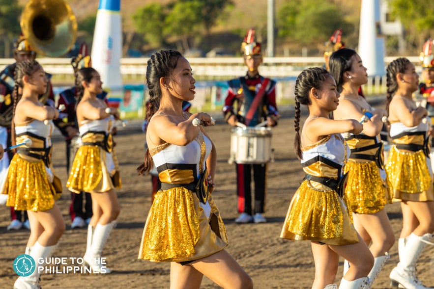 Majorettes at the Hot Air Balloon Festival in Cavite, Philippines Majorettes at the Hot Air Balloon Festival in Cavite, Philippines