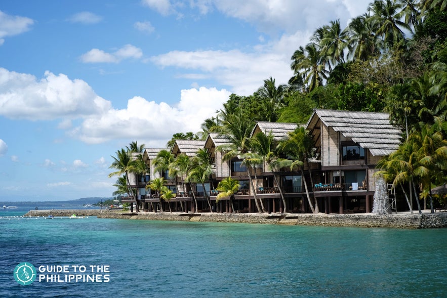 Stilt cottages at Pearl Farm in Samal Island of Davao, Philippines Stilt cottages at Pearl Farm in Samal Island of Davao, Philippines