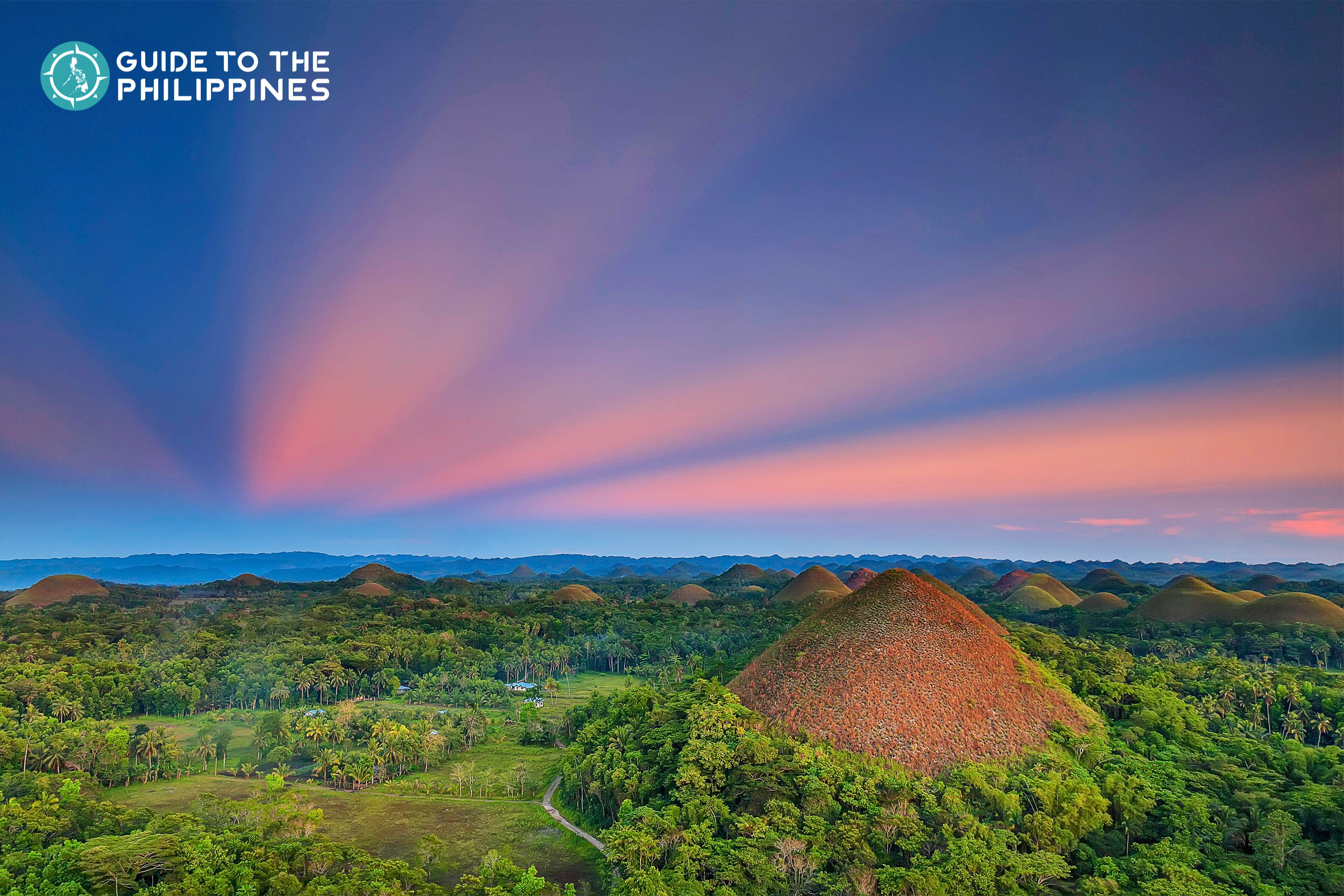 Famous Chocolate Hills in Bohol, Philippines