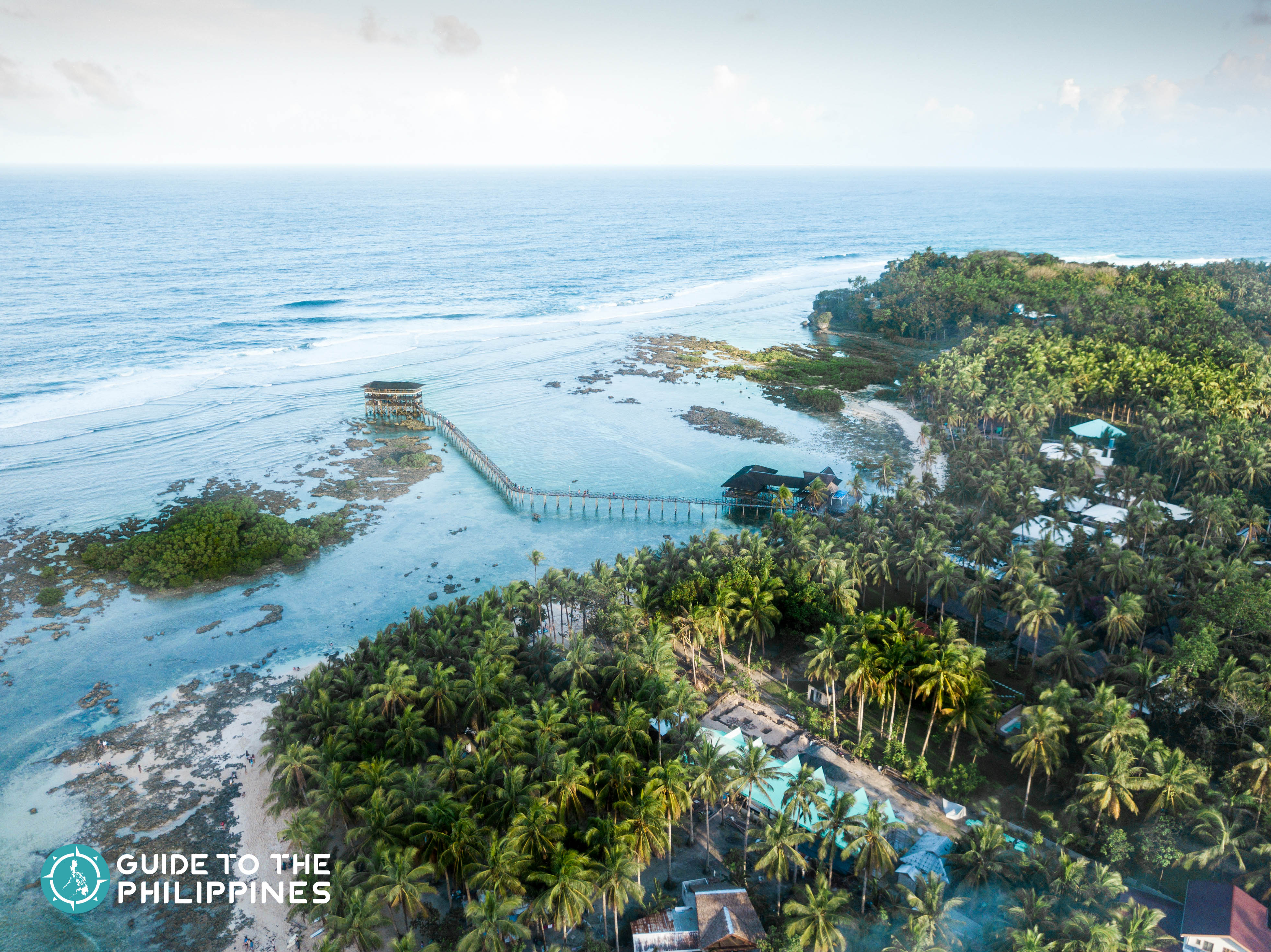 Ocean viewpoint at Cloud 9 surf point in General Luna, Siargao Island