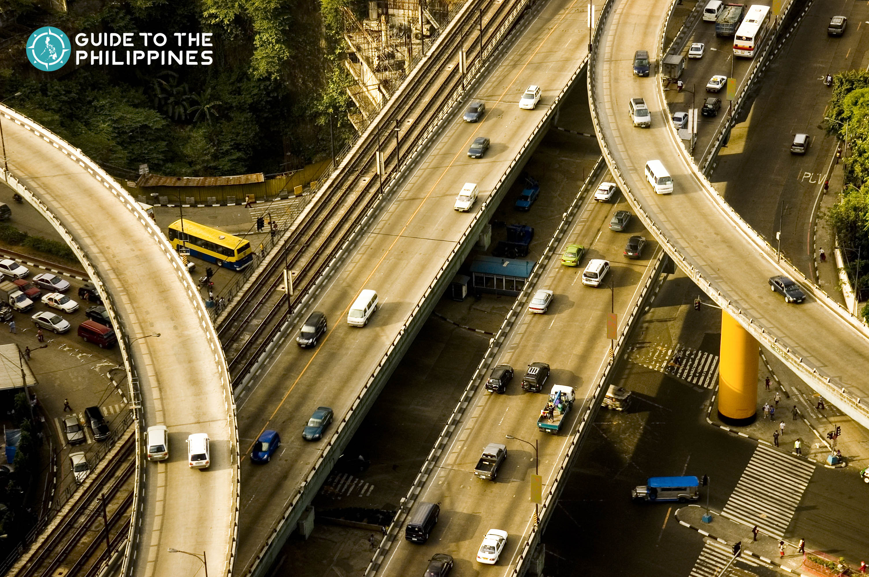 Top view of the intersection at historical EDSA in Manila