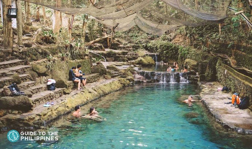 A view of Ardent Hot Spring which features natural hot pools warmed by Mt. Hibok-Hibok on Camiguin Island. A view of Ardent Hot Spring which features natural hot pools warmed by Mt. Hibok-Hibok on Camiguin Island.