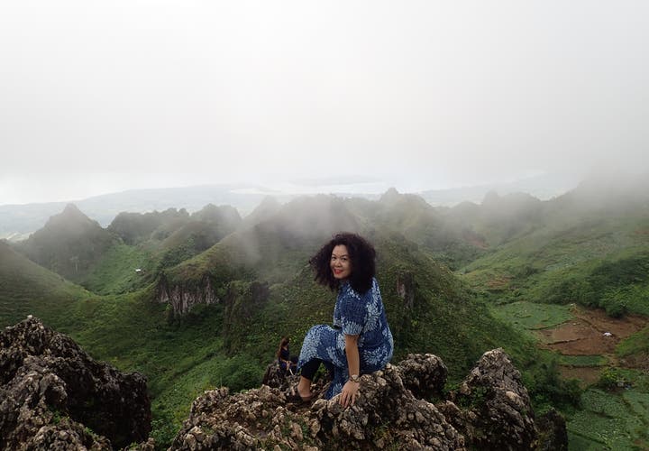 필리핀 세부에서 오스메냐 피크를 등산한 여행자