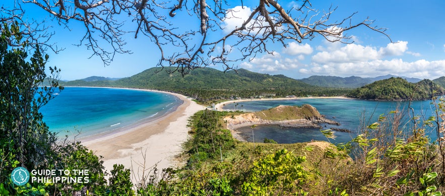 Nacpan and Calitang Beaches are adjacent strips of white sand in El Nido, Palawan Nacpan and Calitang Beaches are adjacent strips of white sand in El Nido, Palawan