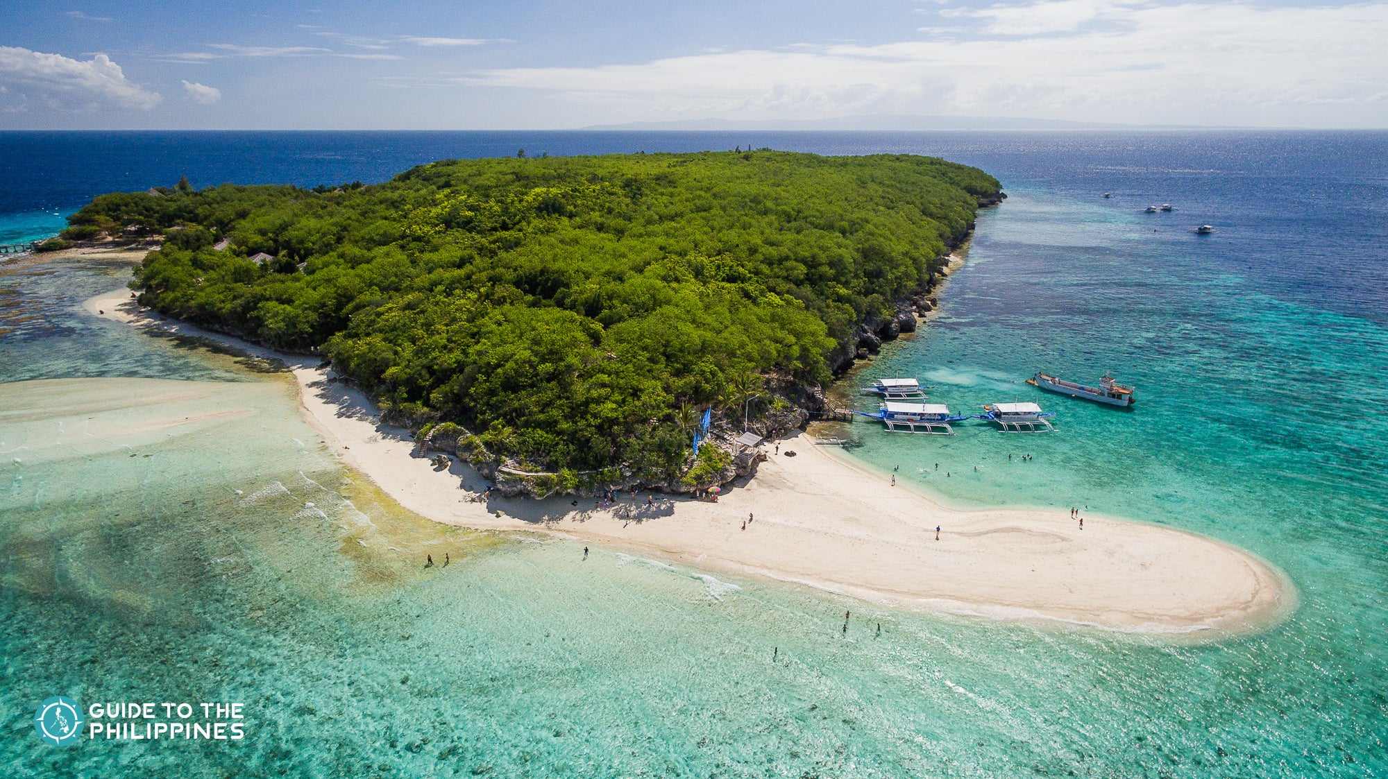 Aerial view of Sumilon Island near Oslob, Cebu Aerial view of Sumilon Island near Oslob, Cebu