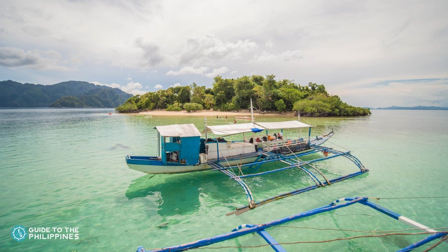 Boat at the CYC Beach on Coron, Palawan Boat at the CYC Beach on Coron, Palawan