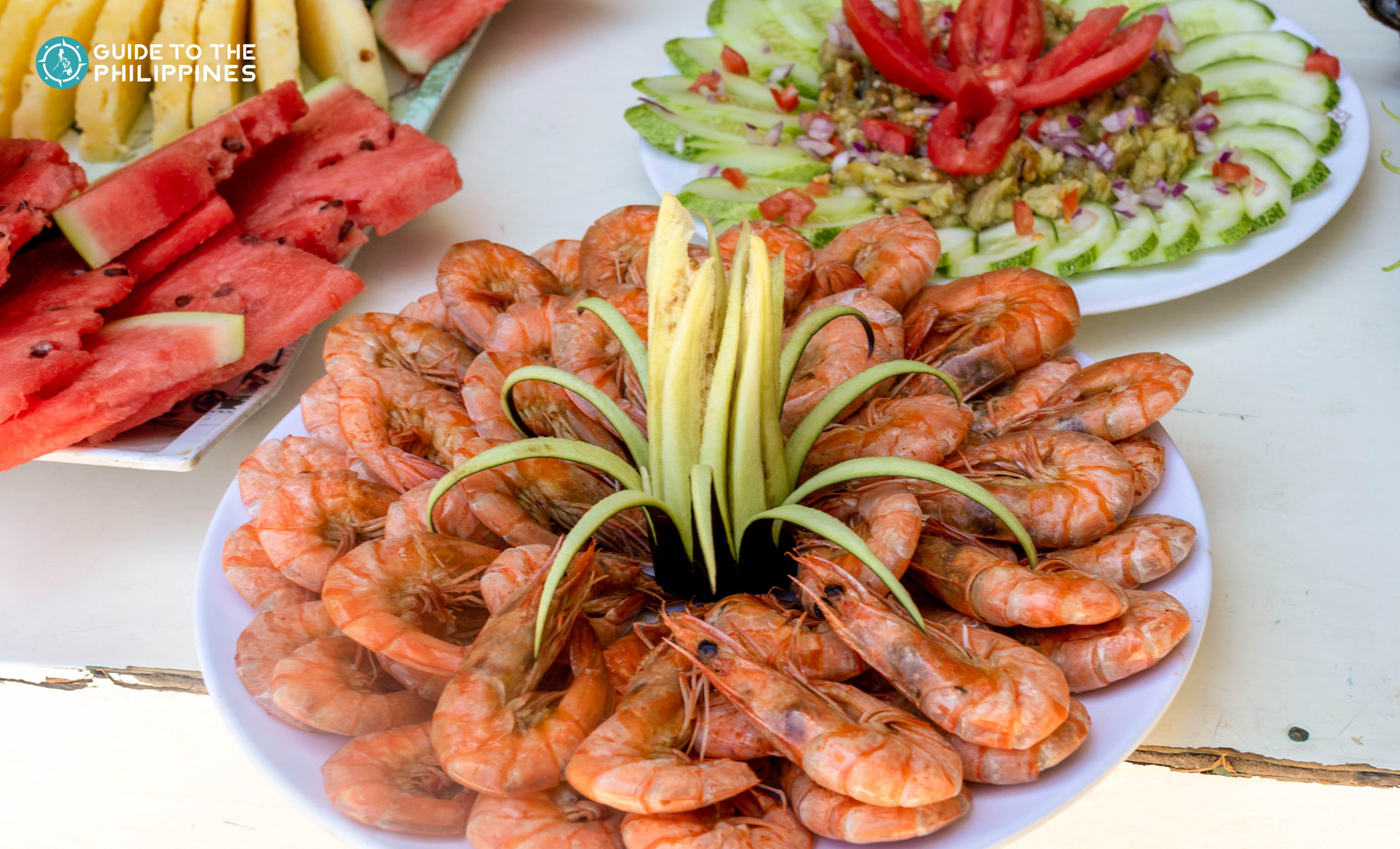 Seafood and fruits in El Nido, Palawan