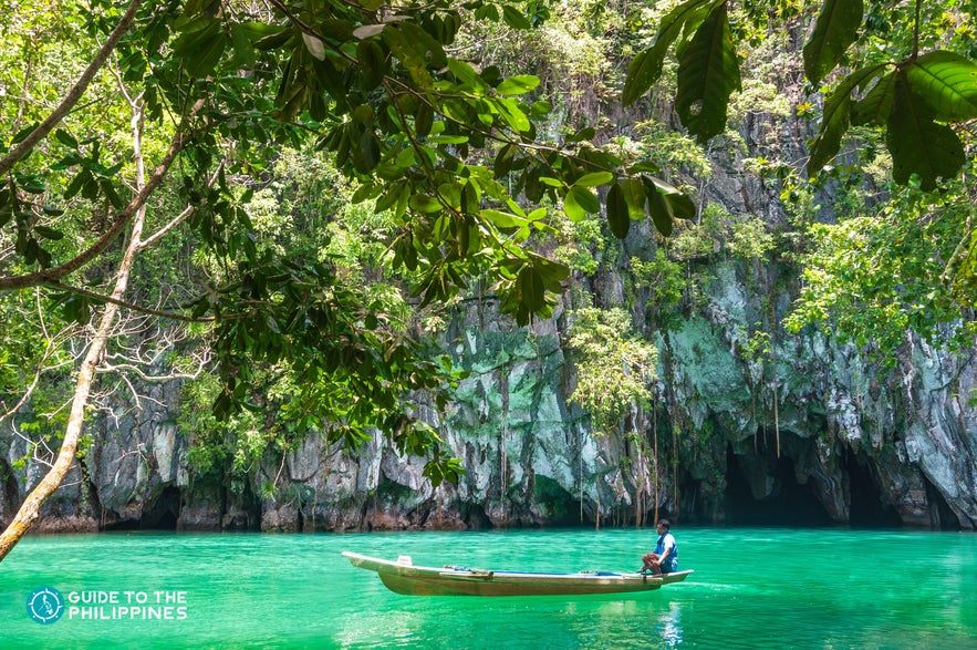 Boatman coming from the Puerto Princesa Underground River Boatman coming from the Puerto Princesa Underground River