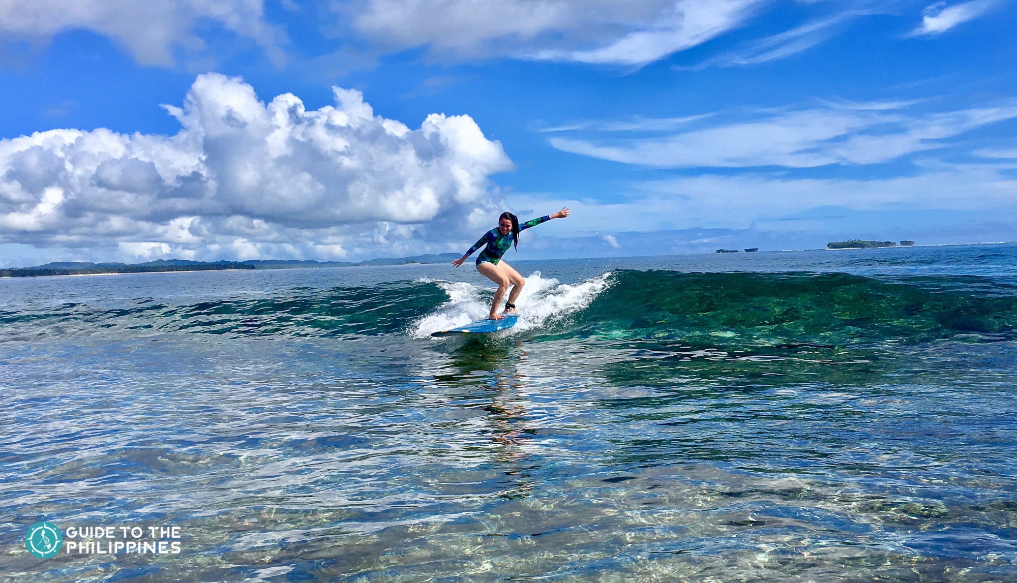 Girl surfer learning to surf Girl surfer learning to surf