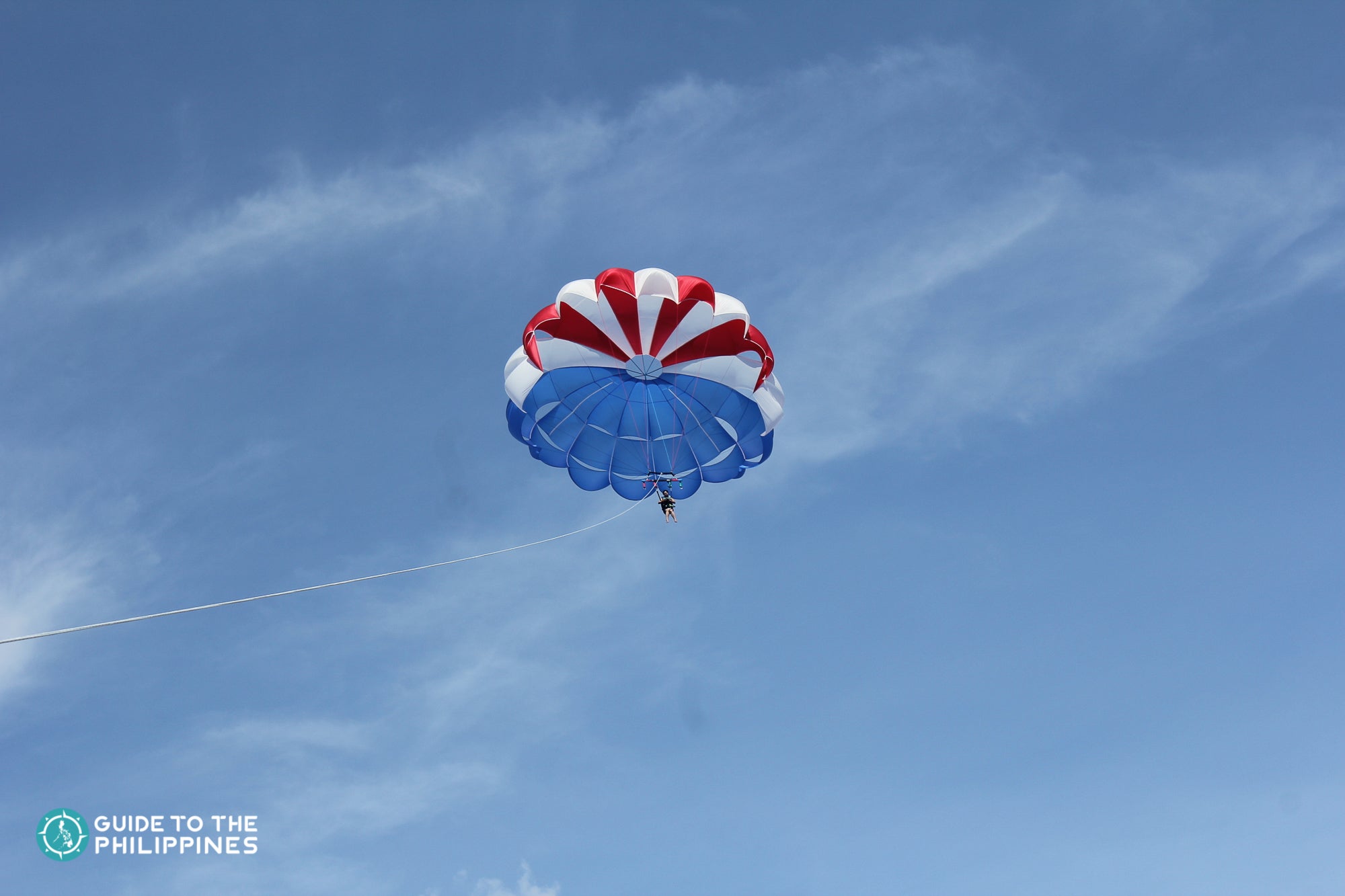 鸟瞰长滩岛的游客