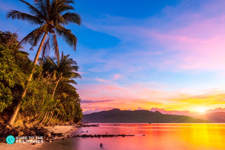 Sunset at Port Barton Bay in Palawan Sunset at Port Barton Bay in Palawan