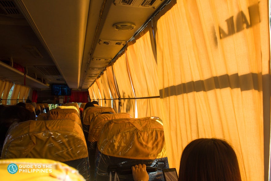 Inside a bus to Banaue Inside a bus to Banaue