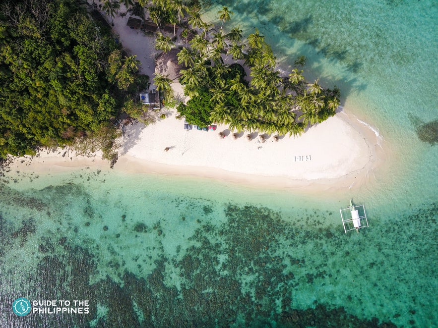 Aerial view of Port Barton in Palawan Aerial view of Port Barton in Palawan
