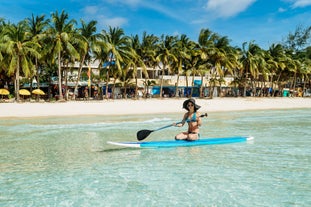 Paddle Boarding in White Sands of Boracay