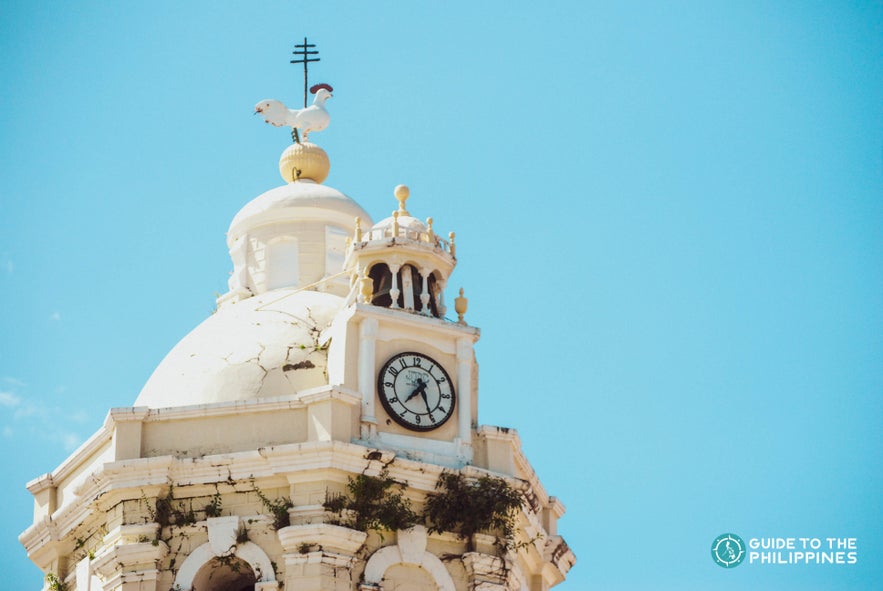 Clock at the Vigan Cathedral in Ilocos Sur Clock at the Vigan Cathedral in Ilocos Sur