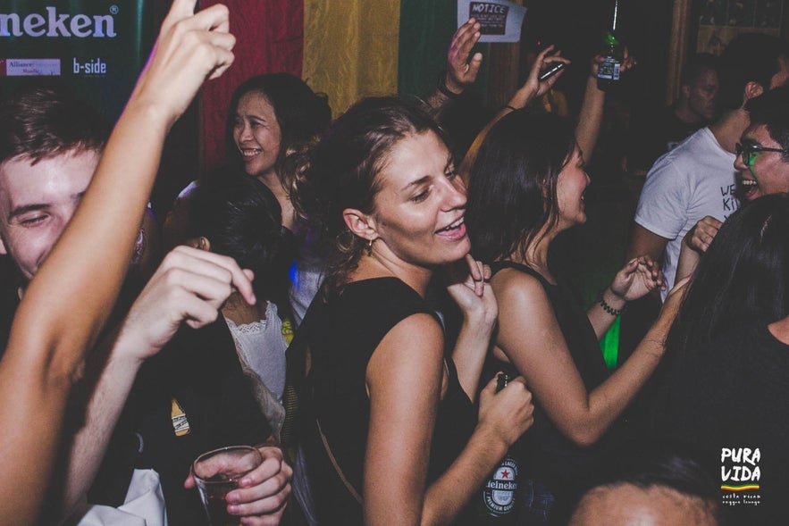 People dancing to the Costa Rican reggae music at Pura Vida in Poblacion, Makati People dancing to the Costa Rican reggae music at Pura Vida in Poblacion, Makati