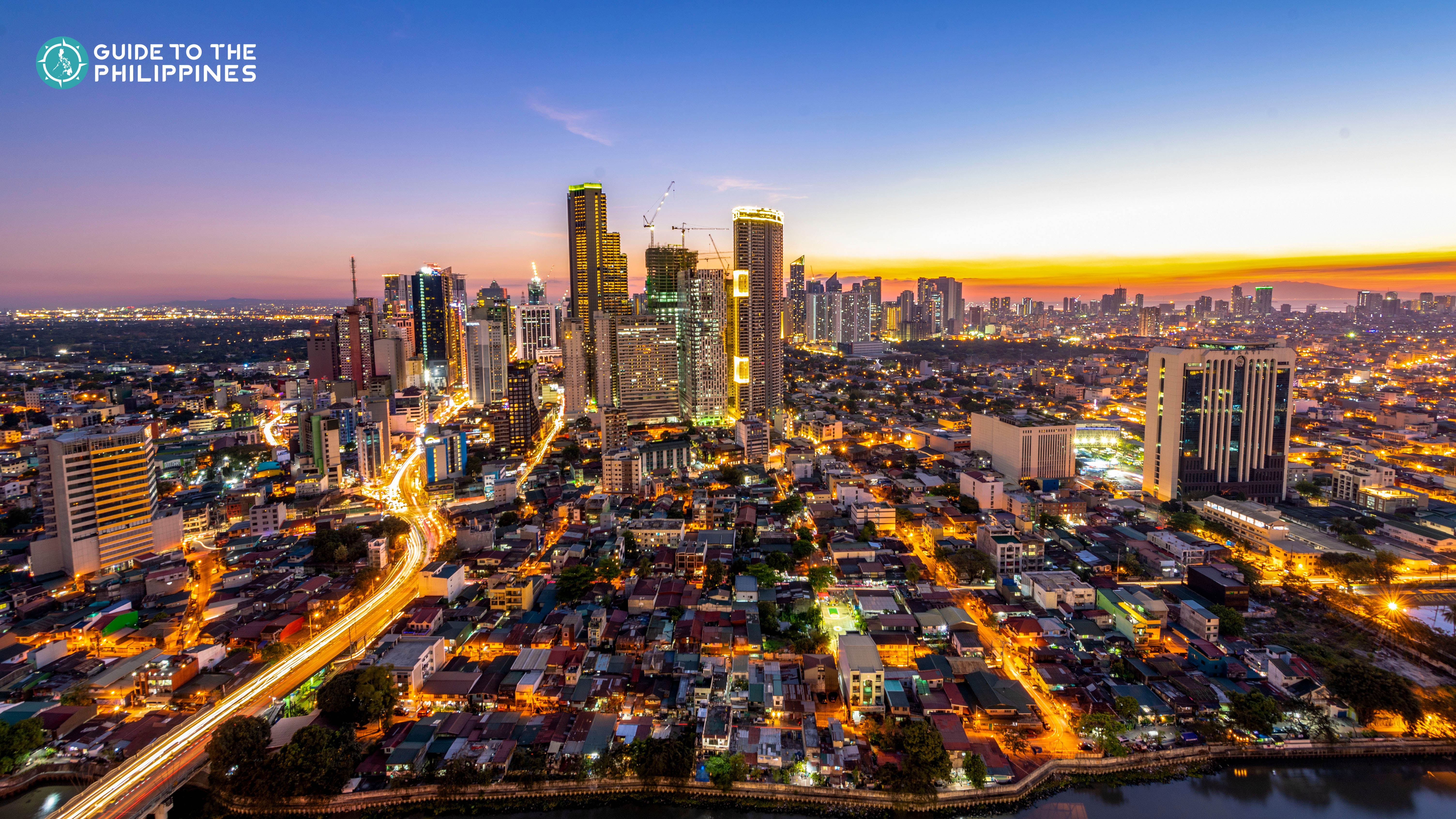 Aerial cityscape of Makati, Philippines