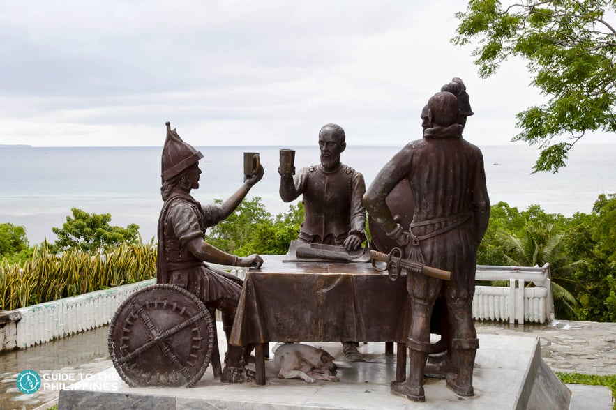 Sandugo Shrine, also known as the Blood Compact Monument in Tagbilaran, Bohol Sandugo Shrine, also known as the Blood Compact Monument in Tagbilaran, Bohol