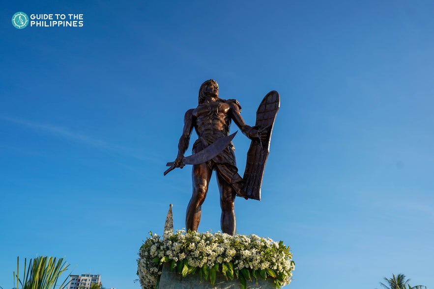 Lapu-Lapu's bronze statue at Mactan Shrine in Cebu, Philippines Lapu-Lapu's bronze statue at Mactan Shrine in Cebu, Philippines
