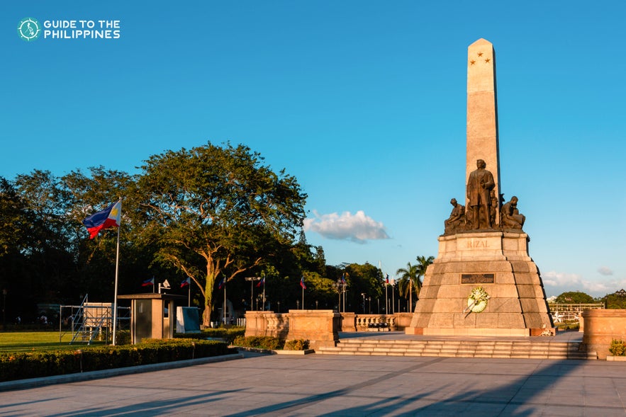 Sunset view at Rizal Park, also known as Luneta Park, in Manila Sunset view at Rizal Park, also known as Luneta Park, in Manila